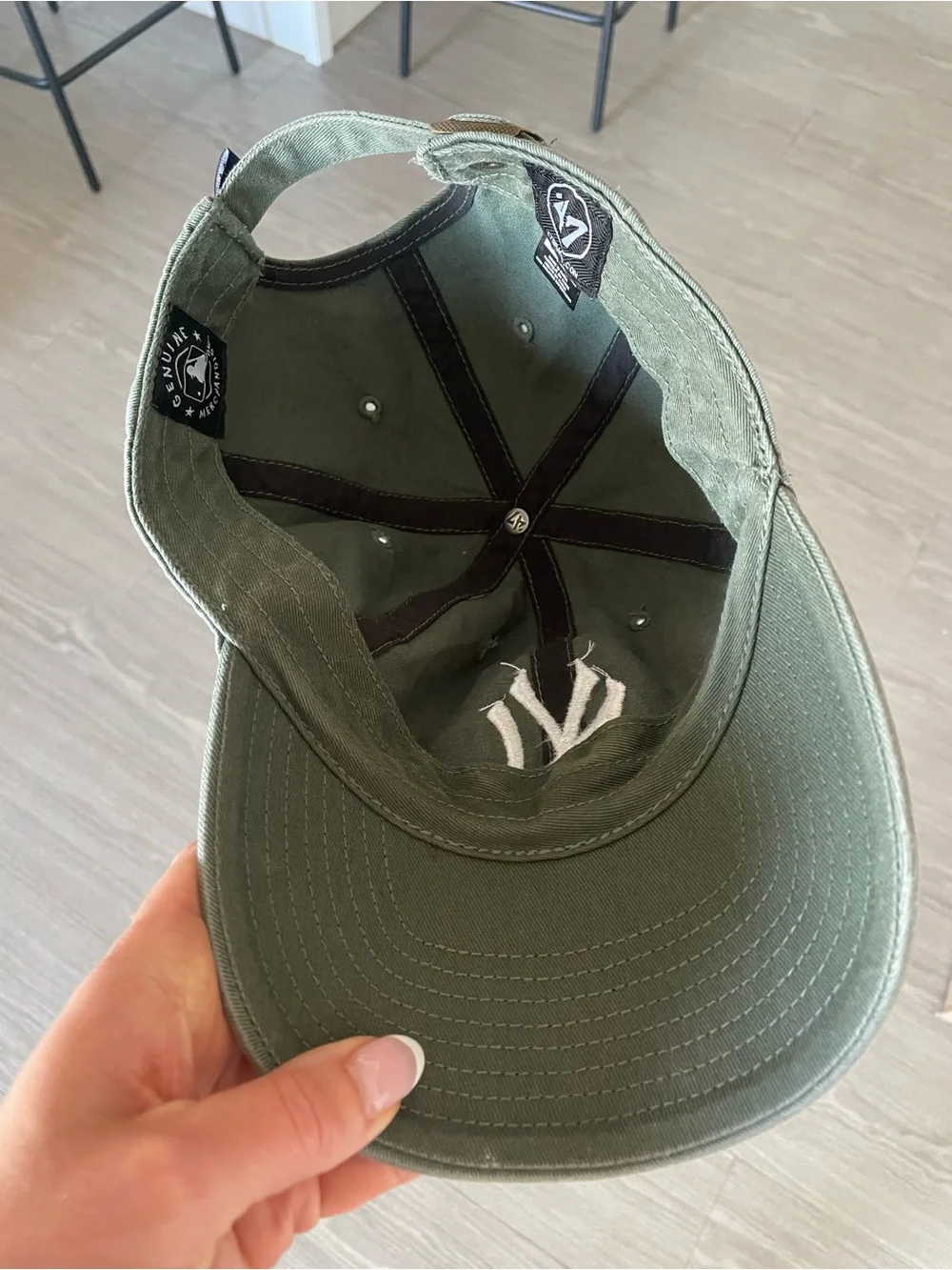 New Era Olive Green New York Yankees Cap with White Logo